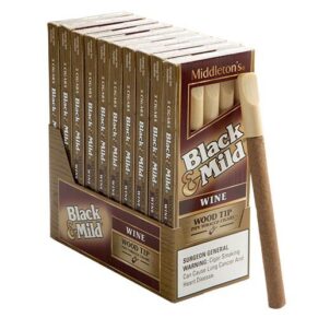 Black & Mild Cigars Wood Tip Wine 5x29 Natural 10 gói 5 50 điếu