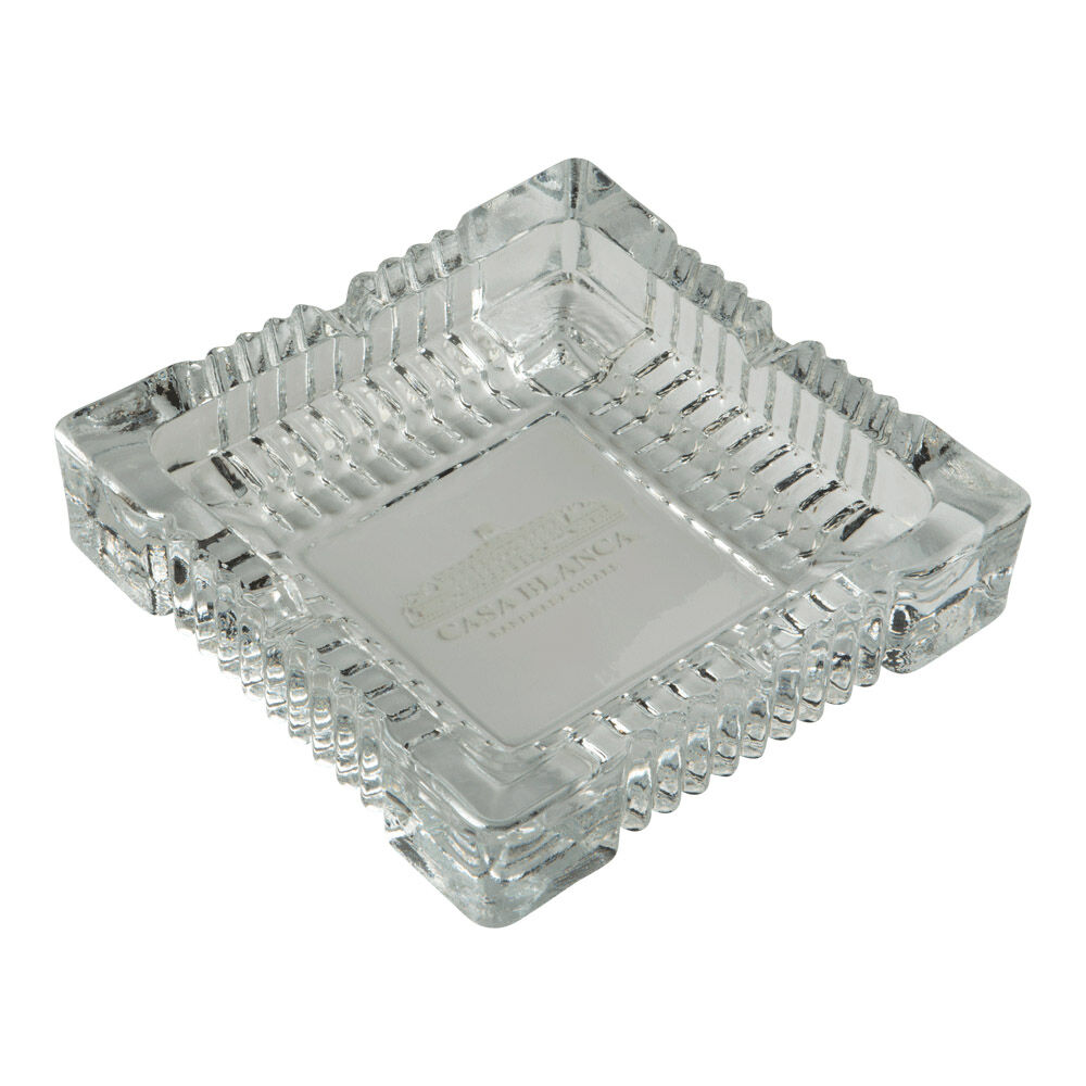 Cigar Ashtrays Casa Blanca Logo Glass Square