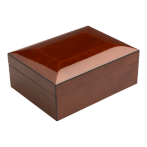 Cigar Humidors Napoli 75-Count Walnut Burl With Arched Top