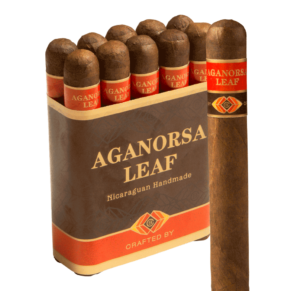 Crafted by Aganorsa Leaf Robusto 5x48 Maduro bó 10