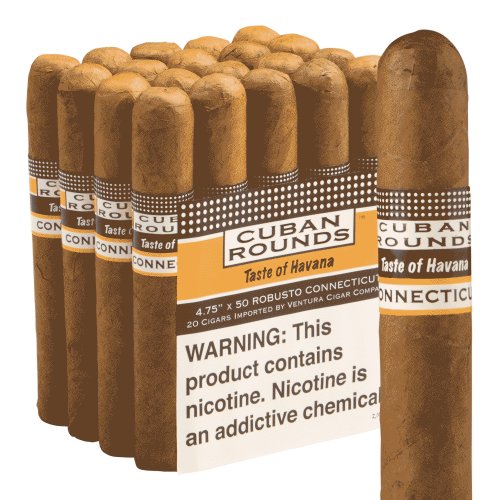 Cuban Rounds Robusto Connecticut 4.75x50 Natural bó 20