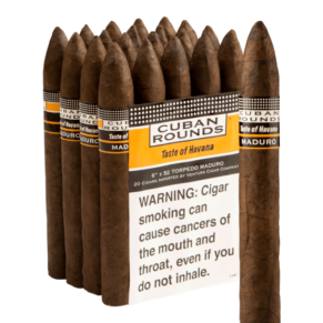 Cuban Rounds Torpedo 6x52 Maduro bó 20
