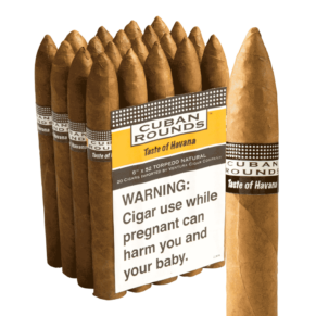 Cuban Rounds Torpedo Natural 6x52 Natural bó 20