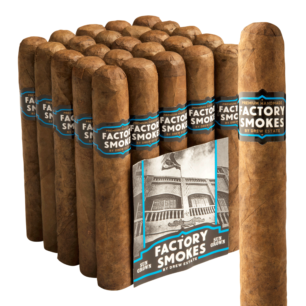 Factory Smokes by Drew Estate Gordito Sungrown 6x60 EMS bó 25