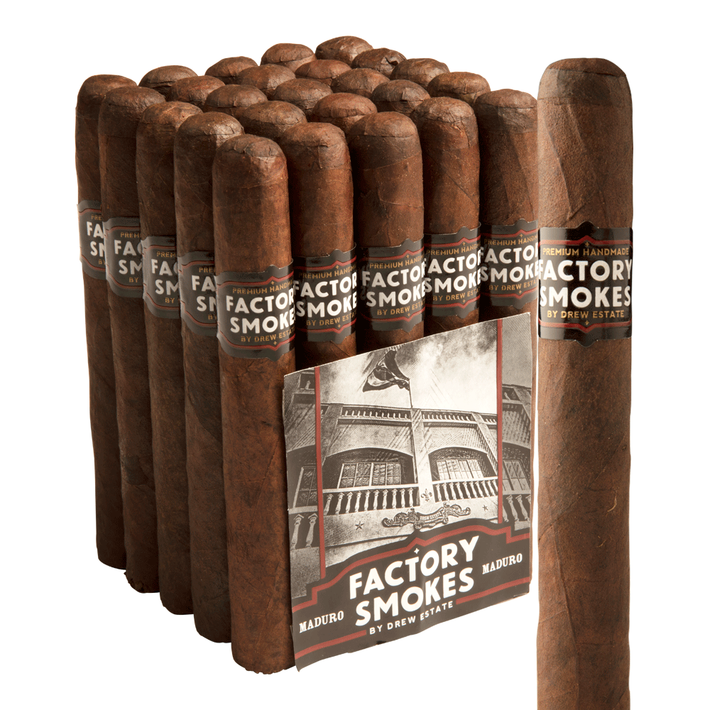 Factory Smokes by Drew Estate Toro Maduro 6x52 Maduro bó 25