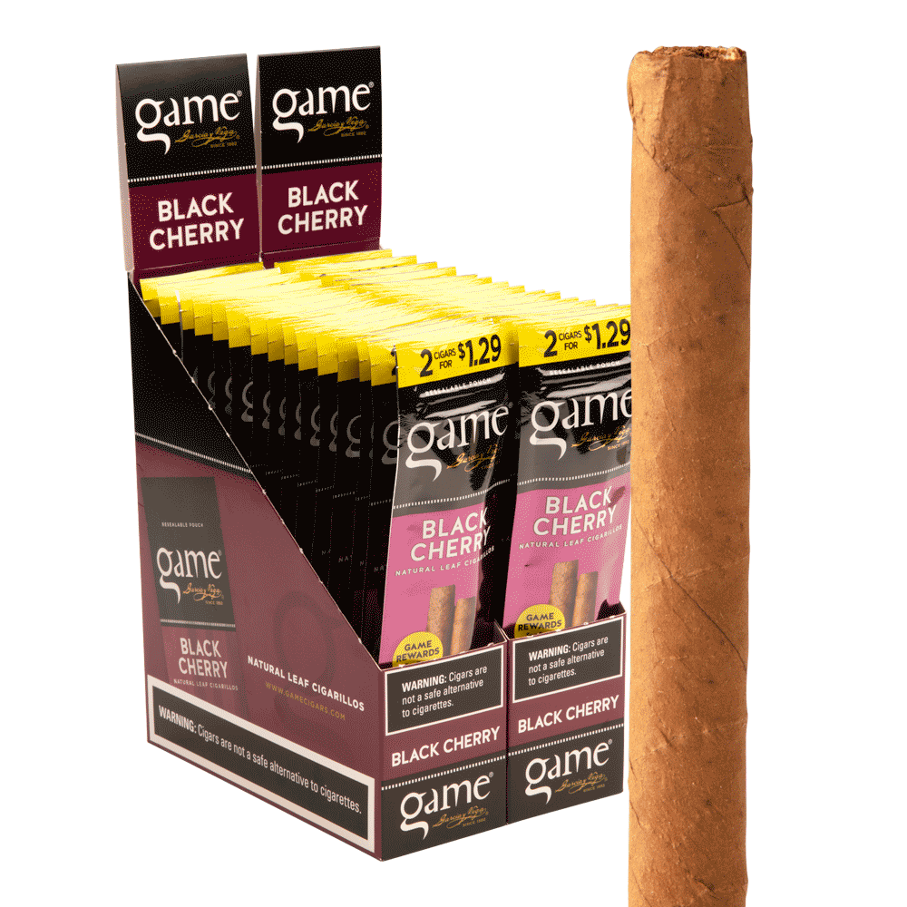 Garcia y Vega Game Cigarillo Black Cherry 4.31x27 Natural 30 gói 2 60 điếu