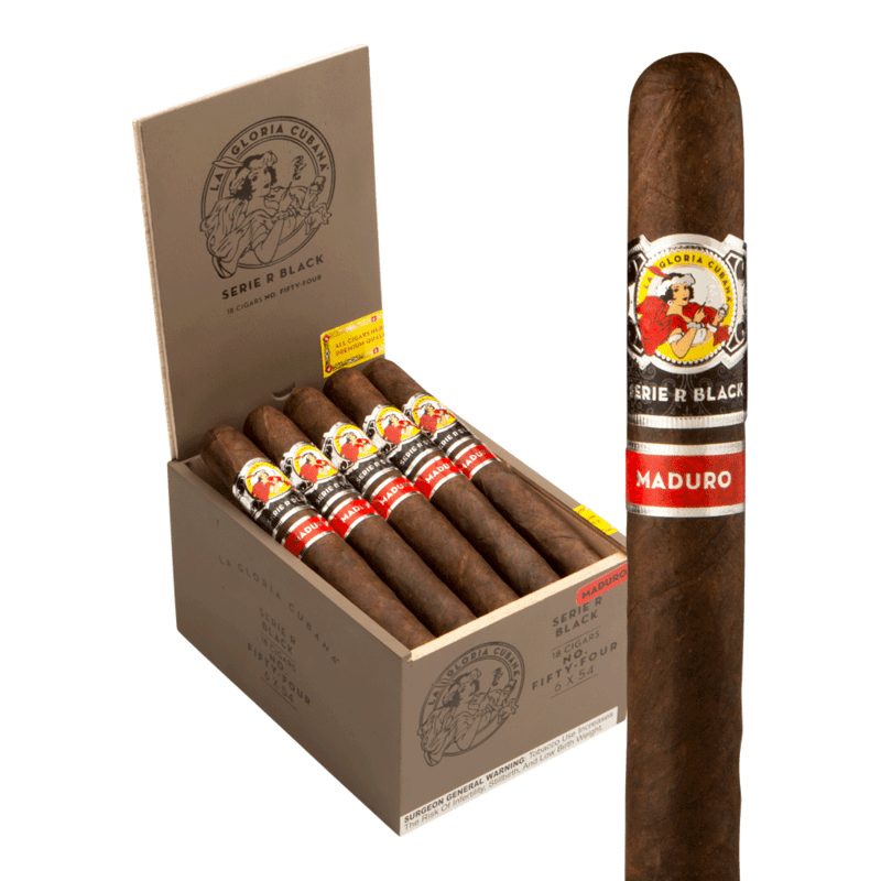La Gloria Cubana Serie R Black Maduro No. 54 6x54 Maduro hộp 18