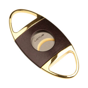 Lotus Cigar Cutters Jaws Serrated Brown & Gold