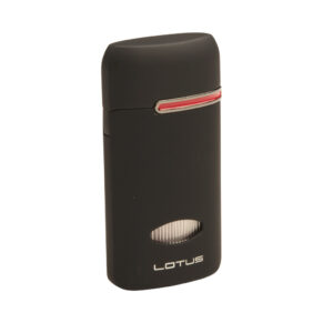 Lotus Cigar Lighters Black Rubberized Triple Torch