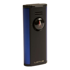 Lotus Cigar Lighters Citadel Flat Flame Black & Blue