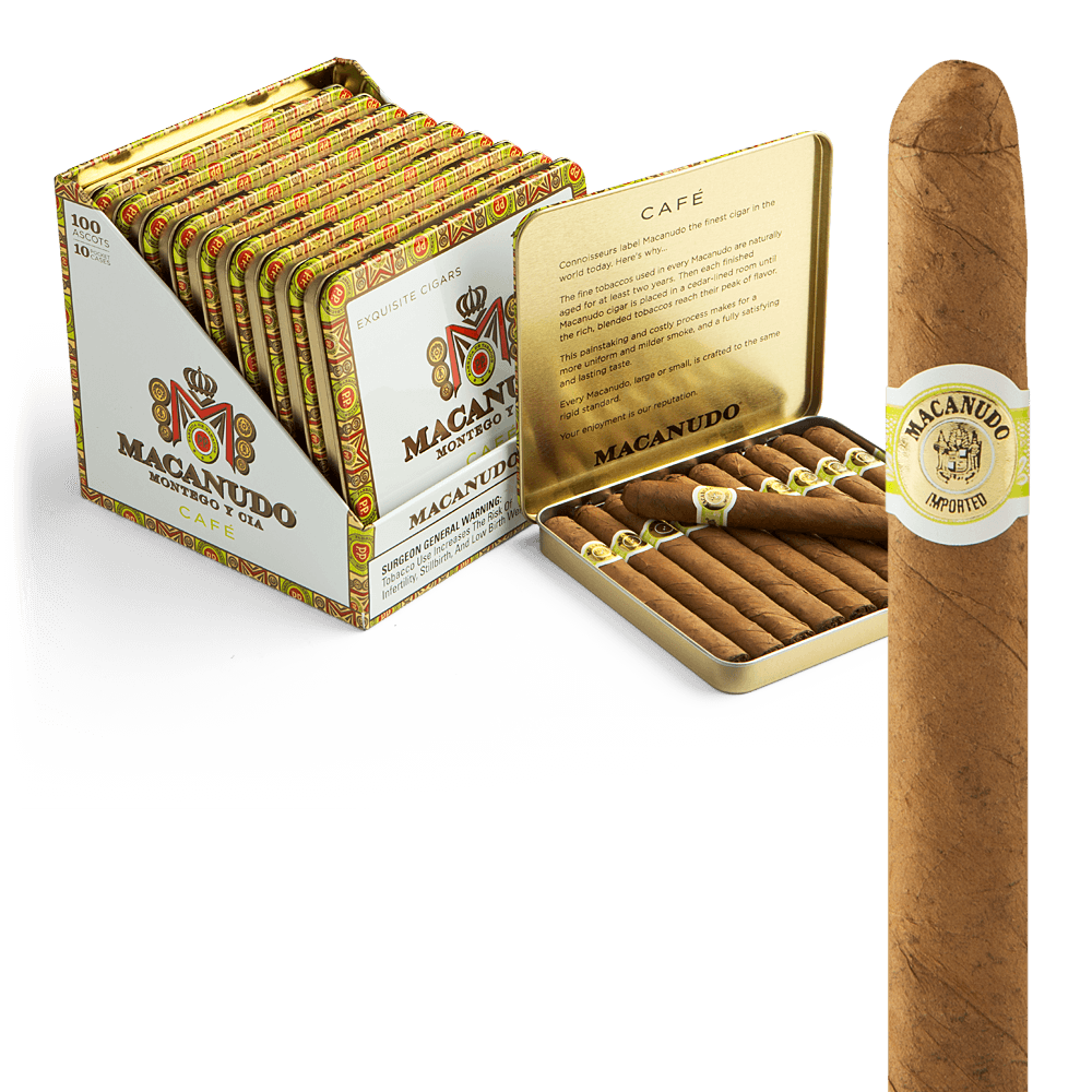 Macanudo Ascot 4.25x32 Natural hộp thiếc 10