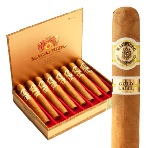 Macanudo Gold Label Crystal 5.5x50 Natural hộp 8 Glass Tubes
