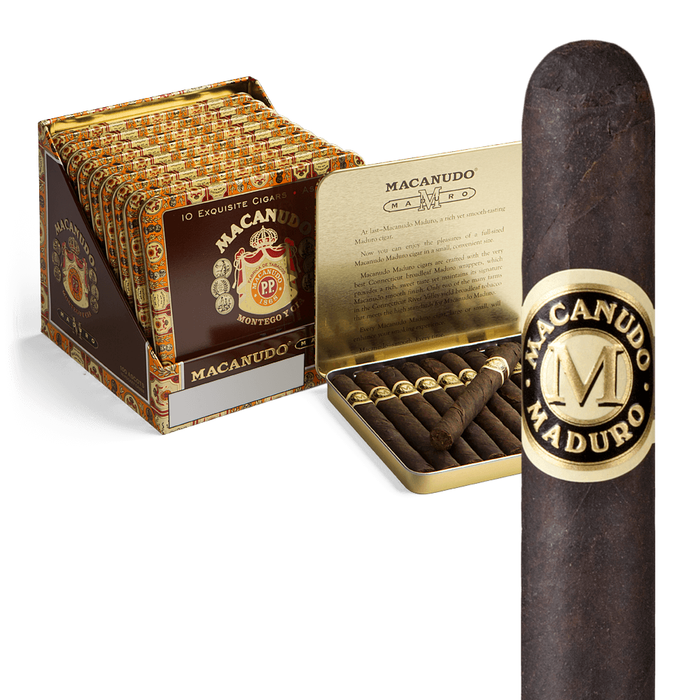 Macanudo Maduro Ascot 4.25x32 Maduro 10 hộp thiếc 10 100 điếu