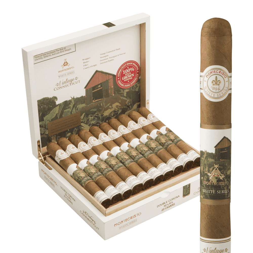 Montecristo White Series Vintage Connecticut Double Corona 6.25x50 EMS hộp 20
