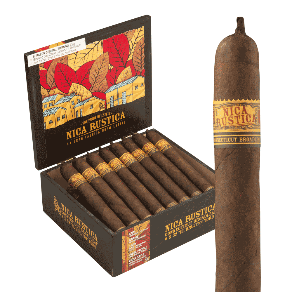 Nica Rustica Broadleaf El Brujito 6x52 Maduro hộp 25