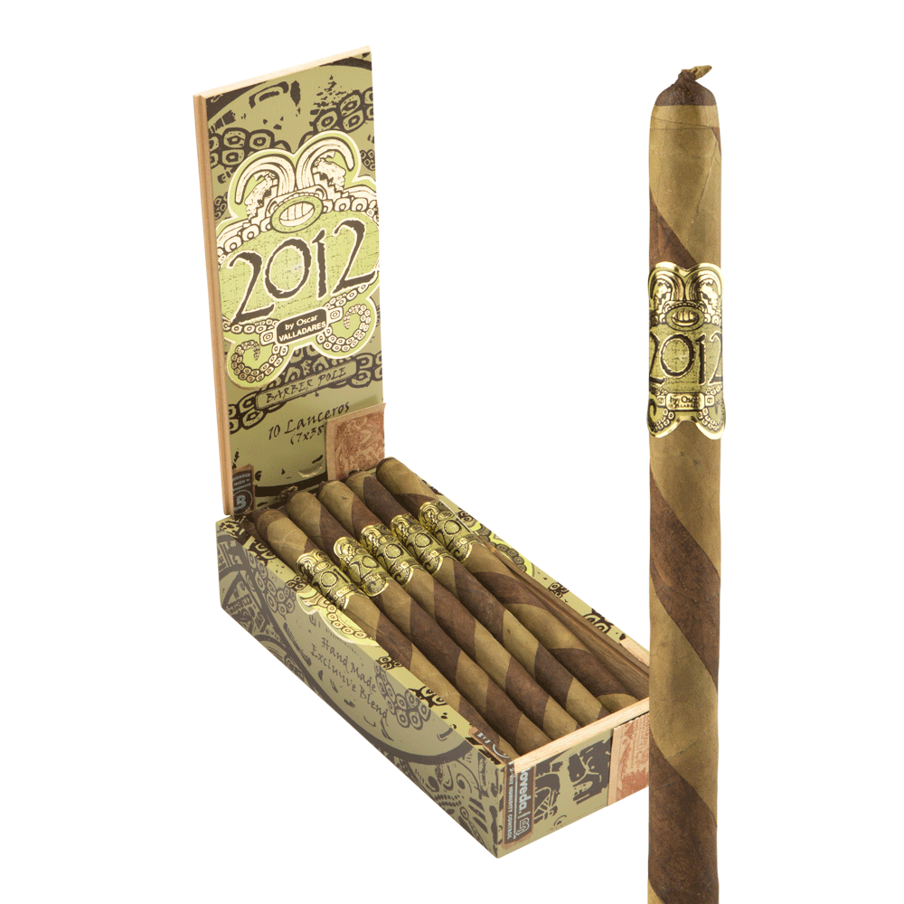 Oscar Valladares Cigars 2012 Lancero Barber Pole 7x38 Natural hộp 10