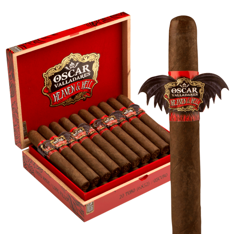 Oscar Valladares Heaven and Hell Toro Oscuro 6x52 Oscuro hộp 20