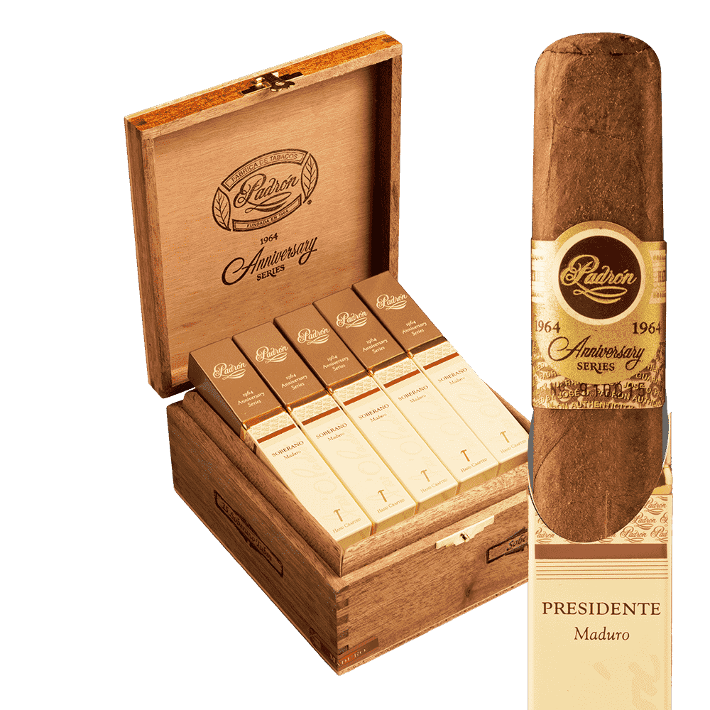 Padron 1964 Anniversary Series Presidente Tube Maduro 6x50 Maduro hộp 15