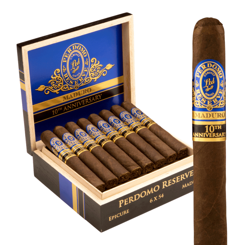 Perdomo Reserve 10th Anniversary Box Pressed Maduro Epicure 6x54 Maduro hộp 25