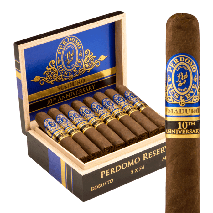 Perdomo Reserve 10th Anniversary Box Pressed Maduro Robusto 5x54 Maduro hộp 25