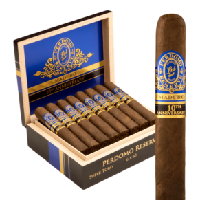 Perdomo Reserve 10th Anniversary Box Pressed Maduro Super Toro 6x60 Maduro hộp 25