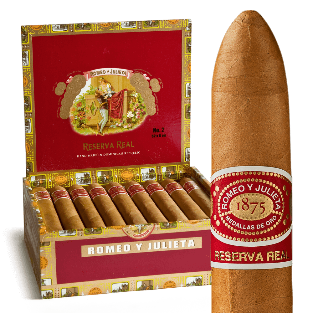 Romeo y Julieta Reserva Real No. 2 Belicoso Box-Pressed 6.12x52 Natural hộp 25