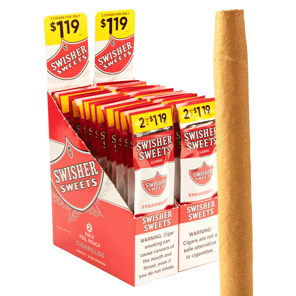 Swisher Sweets Cigarillos Strawberry 4x30 Natural 30 gói 2 60 điếu