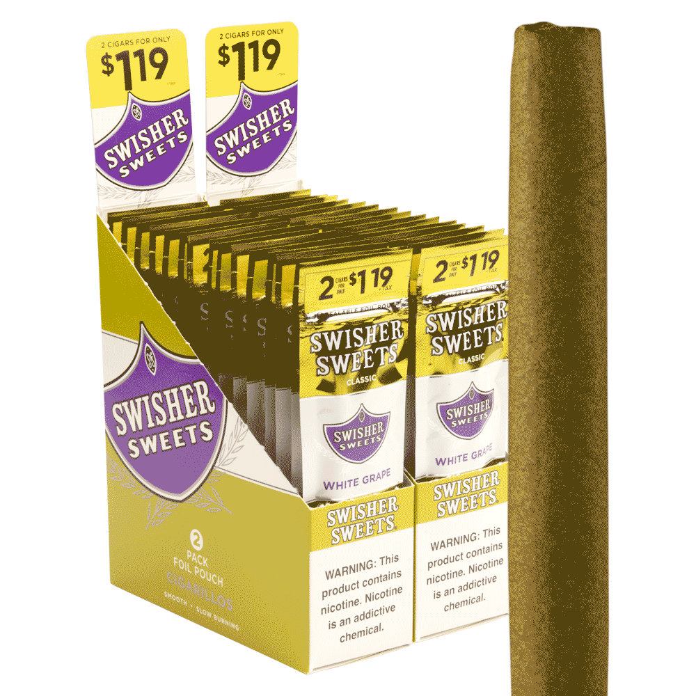Swisher Sweets Cigarillos White Grape 4x30 Natural 30 gói 2 60 điếu