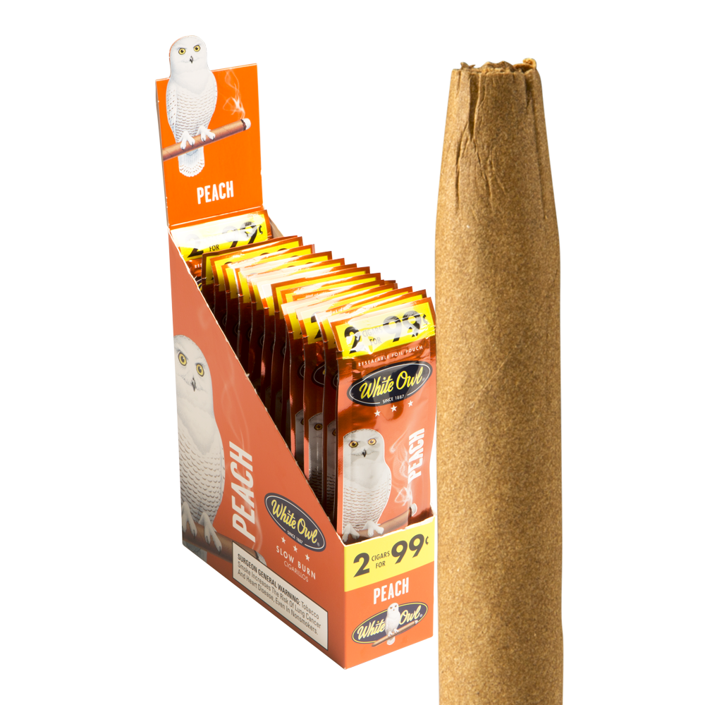 White Owl Cigarillos Peach 4.37x28 Natural 30 gói 2 60 điếu