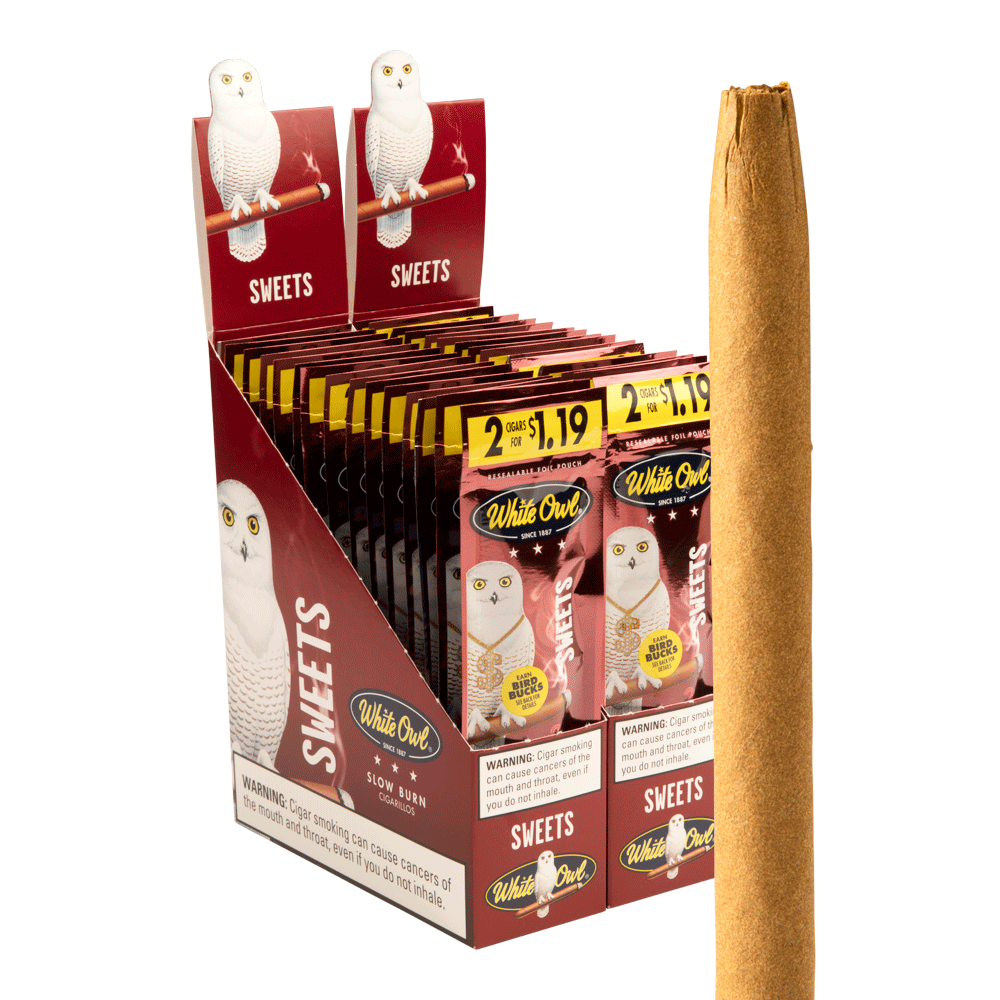White Owl Cigarillos Sweets 4.37x28 Natural 30 gói 2 60 điếu